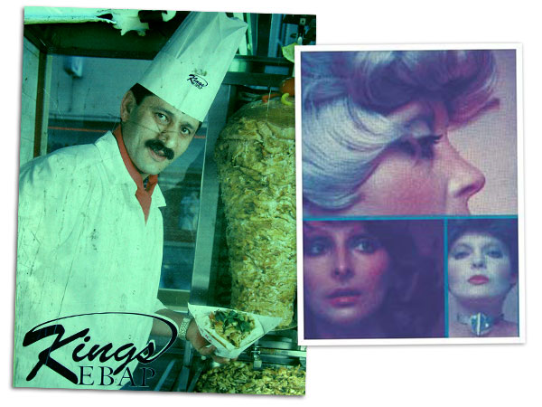 Farbstichige Werbung (Kebab/Coiffeur)